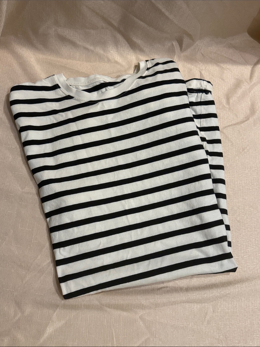 Classic Black & White Striped Tee Dress